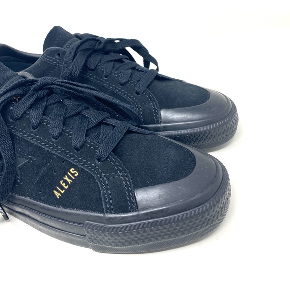 Converse Women’s One Star Pro AS Low Suede Black Casual Size Sneakers 169615C - Picture 4 of 9